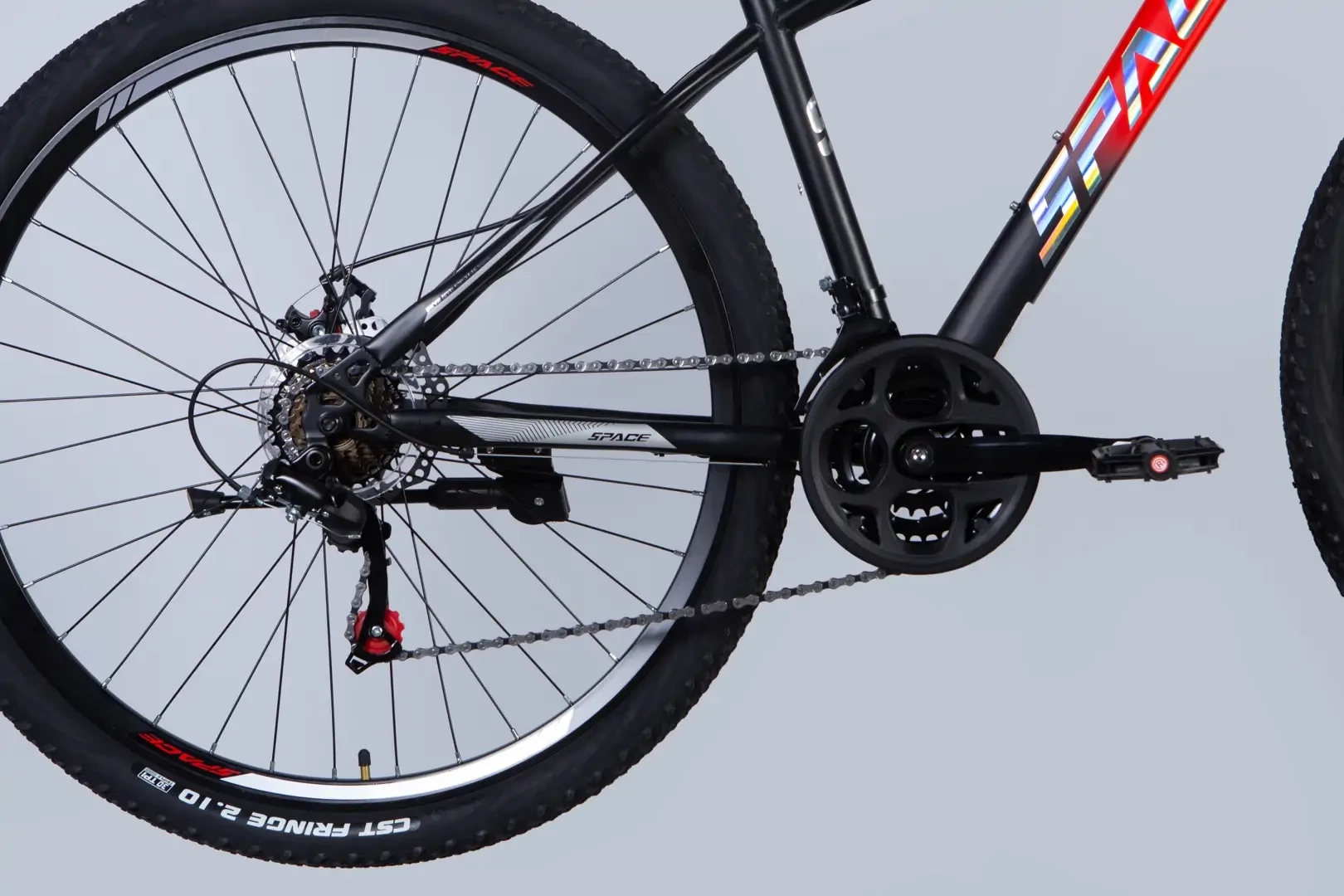 Велосипед ST 29" SPACE MARS DD FR рама-16" червоно-чорний 2026, OPS-SP-29-151