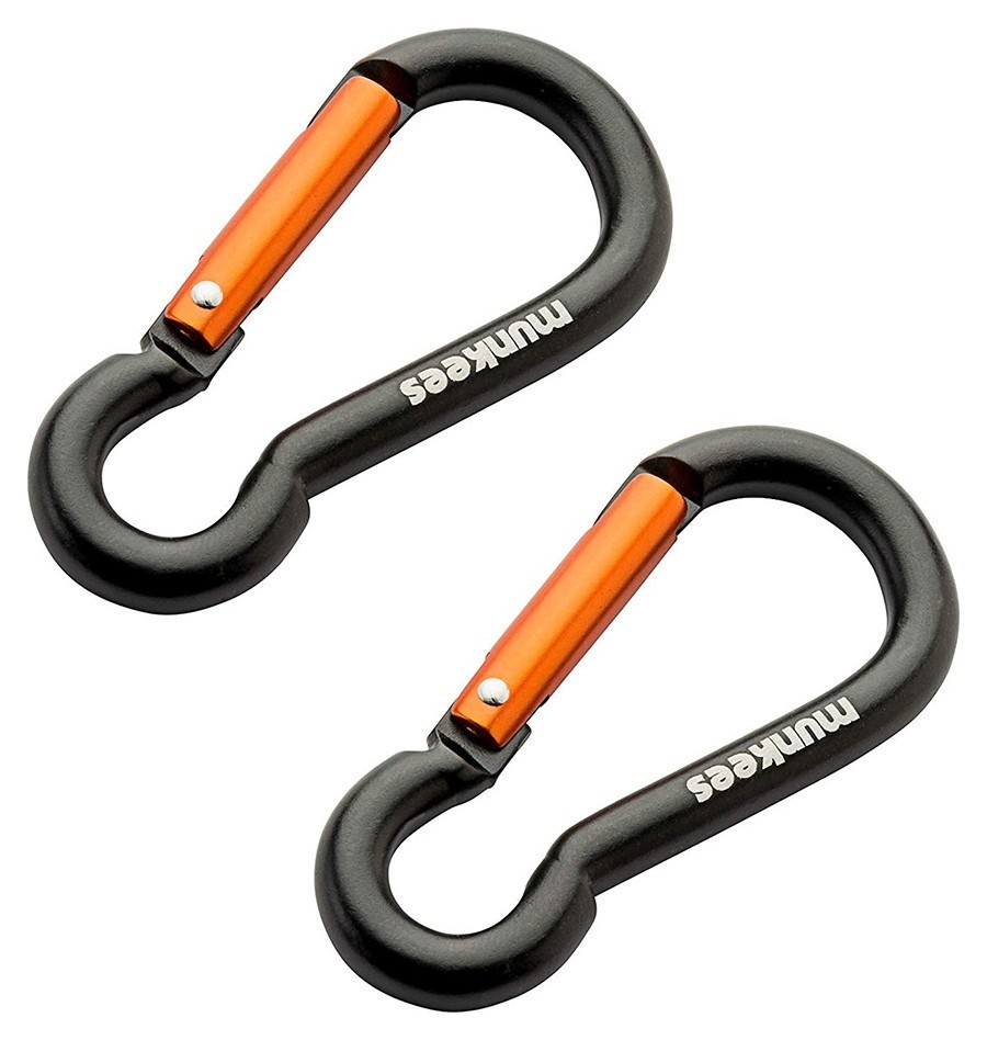 Munkees 3236 карабіни Pear 6 mm x 60 mm 2-Pack black, 3236-BK