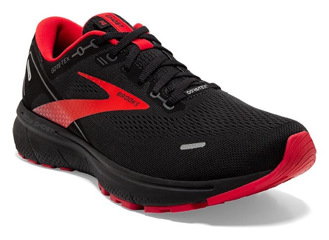 Кросівки чоловічі Brooks GHOST 14 GTX M 45 (11.0US) Black/blackened pearl/highriskred (1103681D004), RCH_15111