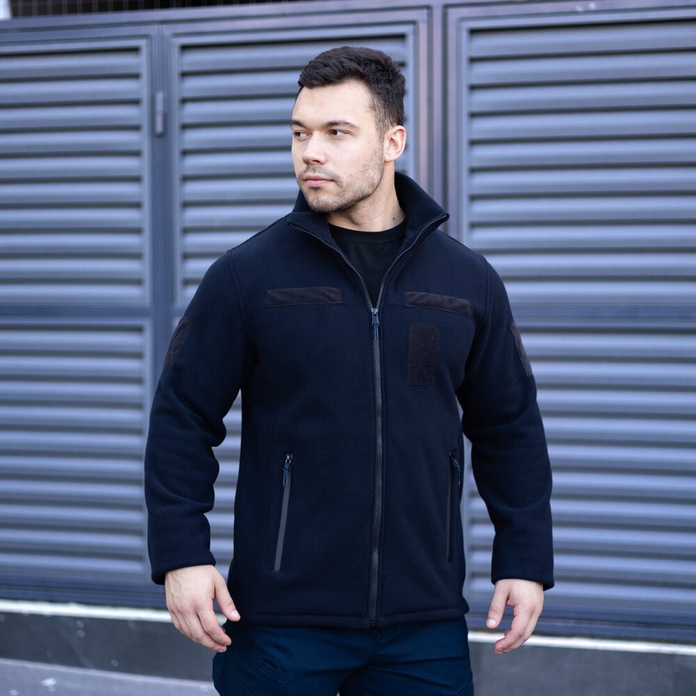 Толстовка флісова Pobedov Voin з липучками Темно-синій M BLto2 541Mdb, POB_00000008360