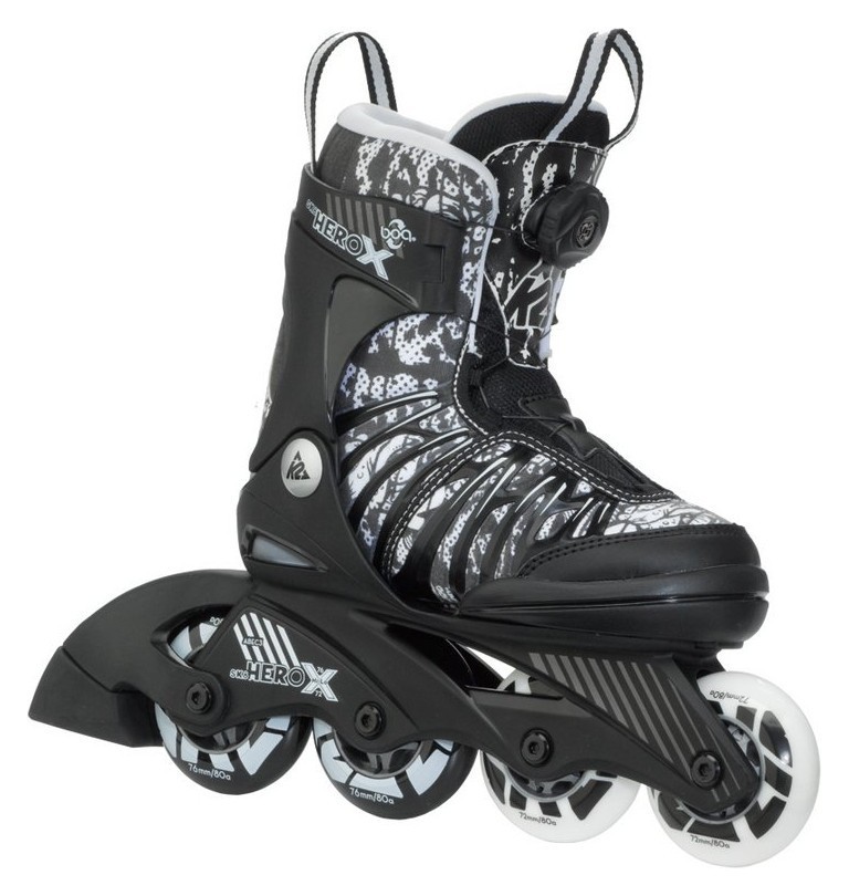 Роликові коньки дитячі K2 SK8 HERO X BOA S (29-34) 170-205мм Black/grey (3050207) O, RCH_22477