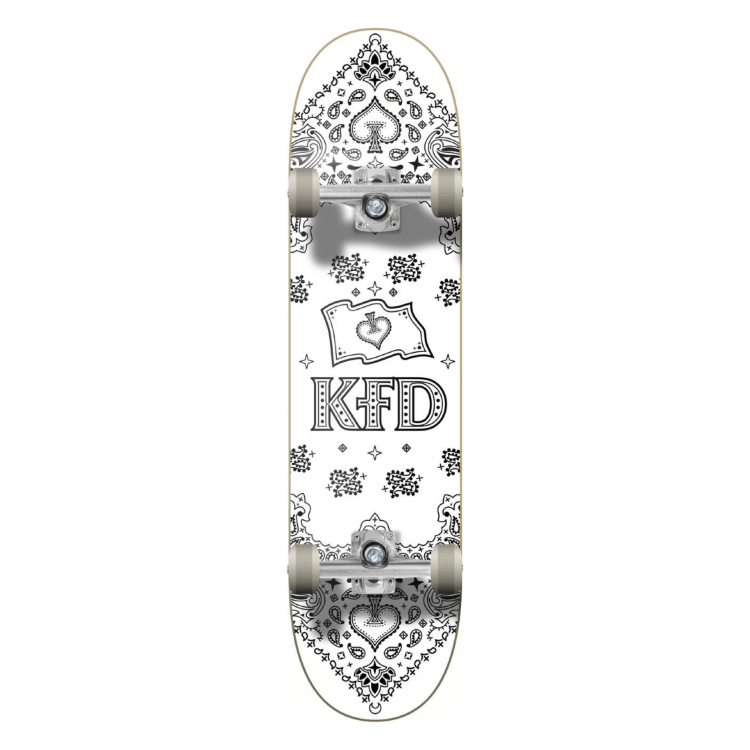 KFD Скейтборд Bandana Complete Skateboard 8" - White, FRD.037570