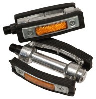 Педалі Алюміний + гума 100*70мм VLT JD-063 срiблястий з чорним 14*1,25