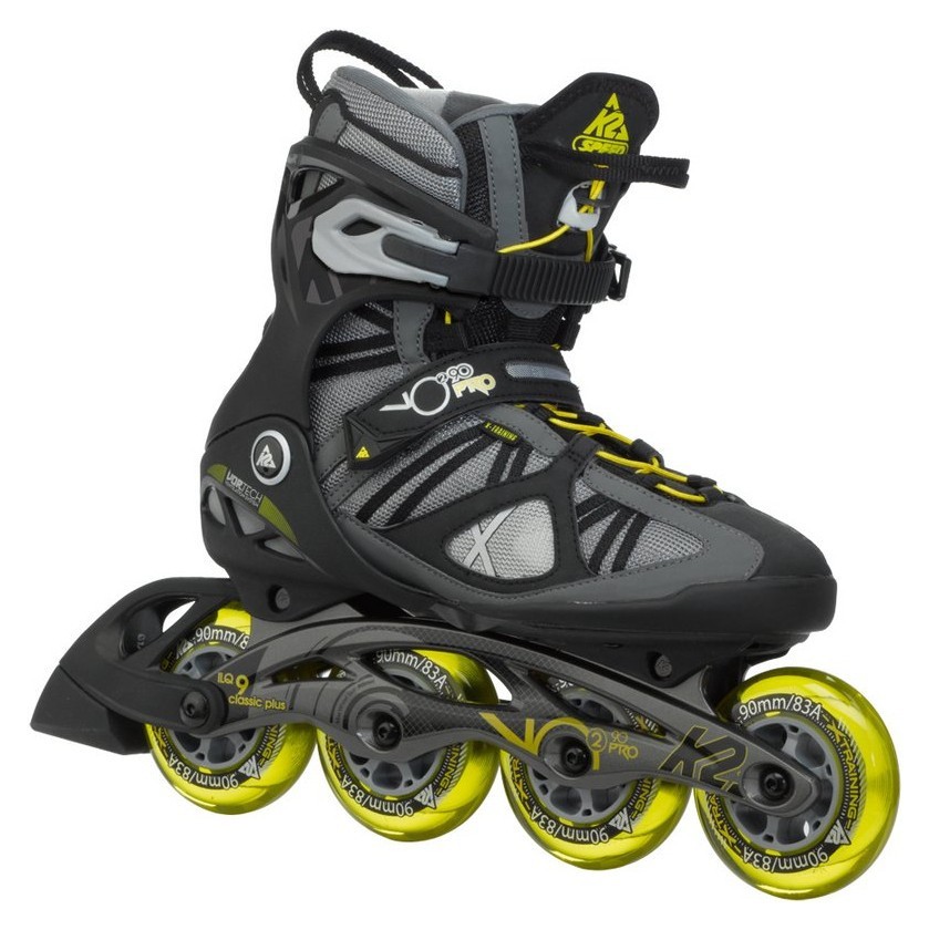 Роликові коньки для дорослих K2 VO2 90 PRO M 44 (10.5US) 285мм Black/grey/green (3050008), RCH_22645