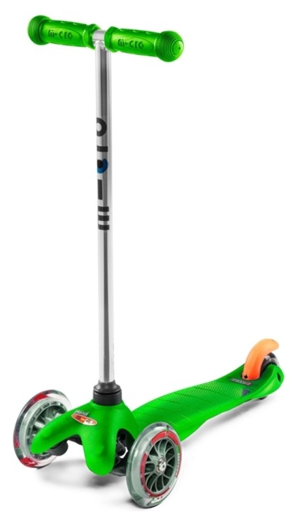 Самокат MICRO серии "Mini Classic" - ЗЕЛЕНЫЙ (до 50 kg, 3-х колесный), MM0007