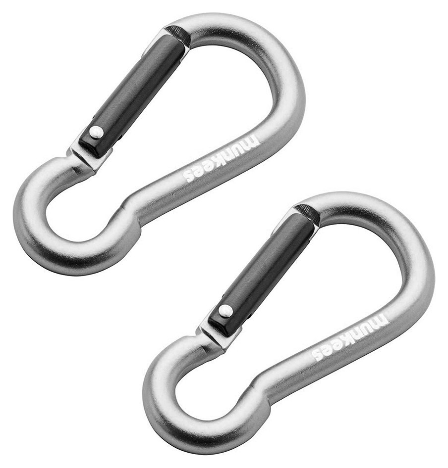 Munkees 3236 карабіни Pear 6 mm x 60 mm 2-Pack grey, 3236-GY