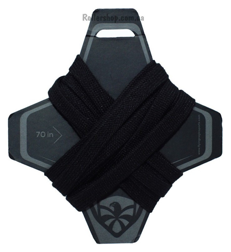 Шнурки для роликов Flying Eagle черные, ROL_7639