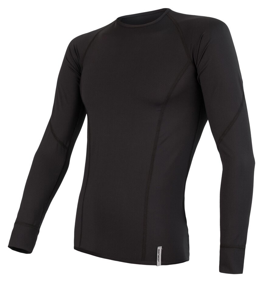Термофутболка чоловіча Sensor Coolmax Tech LS black 20100015, SM11CT-black-M, SM11CT-black-M