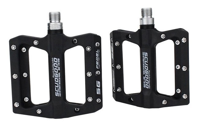 Педали MTB ScudGood нейлона из металл. шипами на пром. подшипные. черный (черный), PED-149
