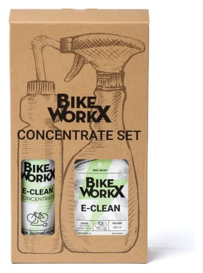 Очищувач BikeWorkX E-Clean Concentrate SET 250ml + 500ml, OBOD_ECLEANCONCSET250/500