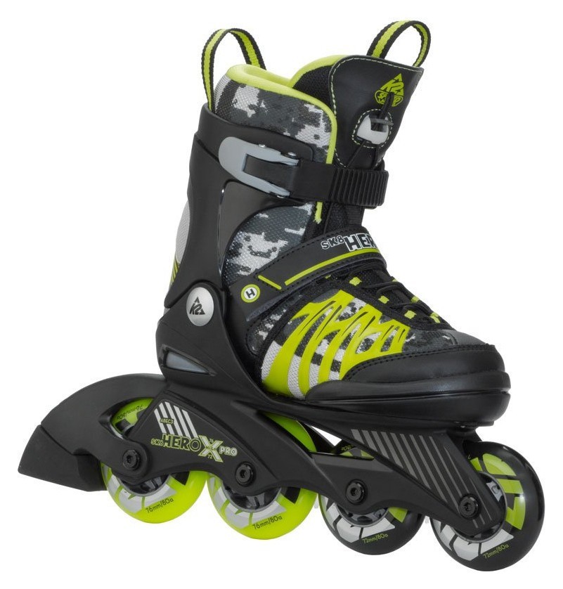 Роликові коньки дитячі K2 SK8 HERO X PRO L (35-40) 220-255мм Black/lime (3050208) O, RCH_22475