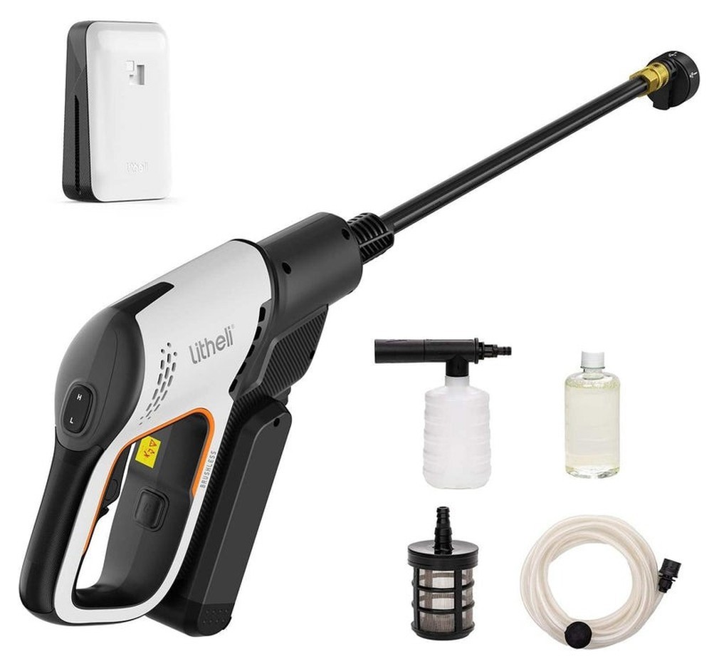 Акумуляторна мийка високого тиску, живлення від павербанку (УМБ Litheli Power Bank 20000 mAh, 45 W, 4А в комплекті), FNR_U20PC00-0U120