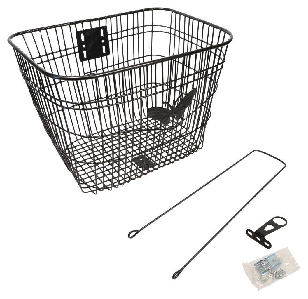 Кошик Сталь на рульову колонку 24-28" 360*270*250 мм зі стійкою 400L 25,4" CK-005B чорний, BSK-060