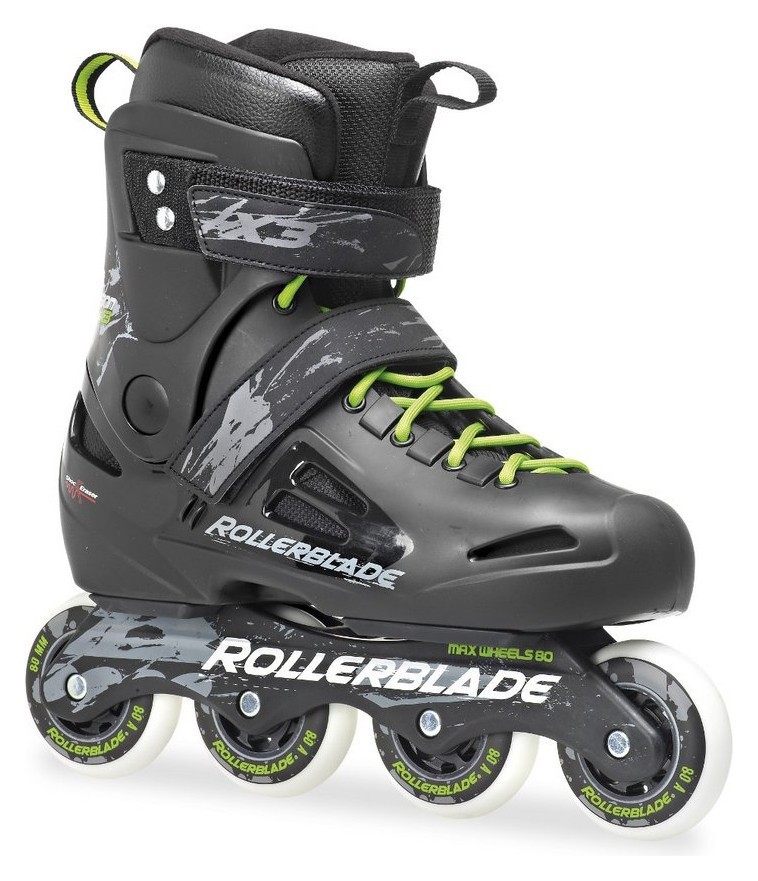 Роликові коньки для дорослих Rollerblade Fusion X3 38 (6US) 240мм Black/green (07023000 T83), RCH_10206