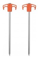 Кілки металеві Naturehike NH21YW133, 25 см, помаранчеві 2 шт.