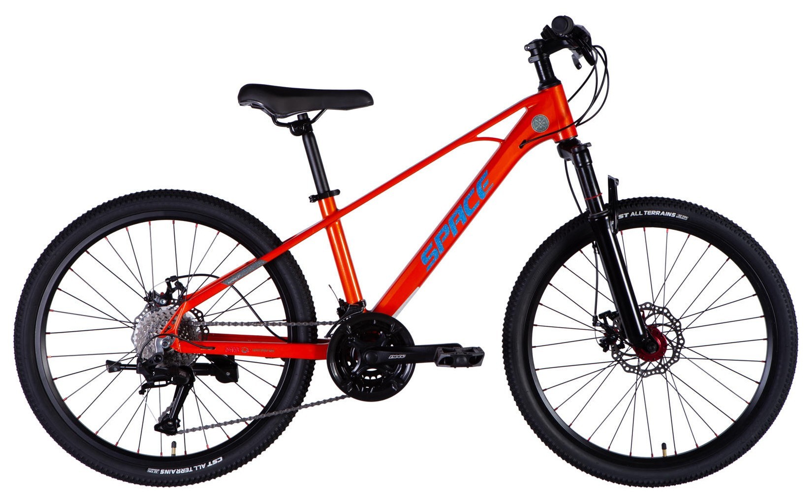 Велосипед MG 24" SPACE KID SKYLINE DD FR рама-13" оранжевый 2025, OPS-SK-24-002