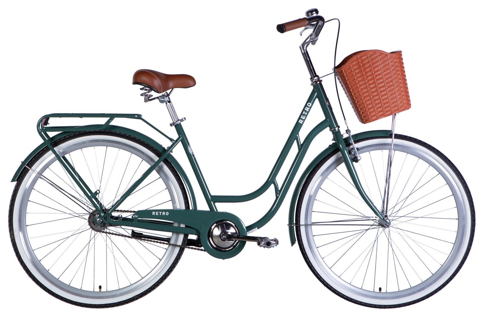Велосипед ST 28" Dorozhnik RETRO Velosteel рама-19" зелено-серый 2026, OPS-D-28-545