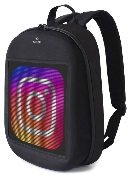 Рюкзак с LED экраном Sobi Pixel SB9702 Black, SB9702_BK
