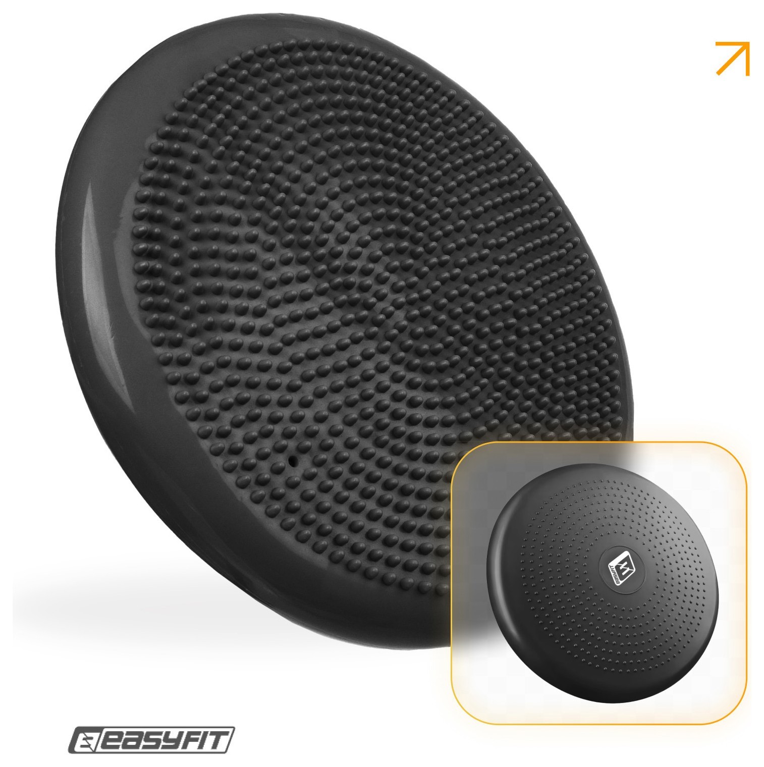 Балансировочная массажная подушка EasyFit Черный, EFIT_EF-1840-BK