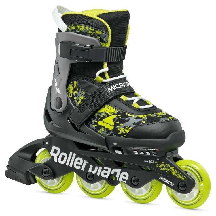 Ролики Rollerblade Microblade SL black-lime, 86B0751540-NG01-28-32