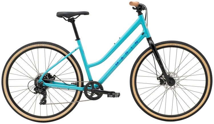 Велосипед 28" Marin Kentfield 1 ST рама - L 2024 Gloss Light Blue/Black/Brown, SKE-86-12