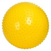 М'яч для фітнесу EasyFit 55 см жовтий (фітбол із масажною поверхнею)