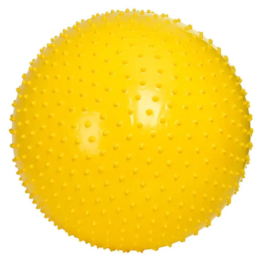 Мяч для фитнеса EasyFit 55 см желтый (фитбол с массажной поверхностью), EFIT_EF-1971