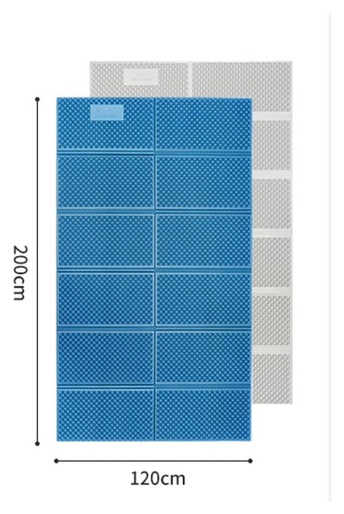 Килимок туристичний складаний двомісний IXPE Naturehike CNK2450WS044 з алюмінієвою плівкою, 200x120x1.8 см, синій, FNR_6927595791097