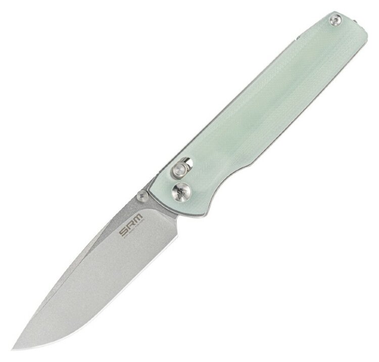 Нож складной SRM Terrier 258L-GC, полупрозрачный зеленый, FNR_258L-GC