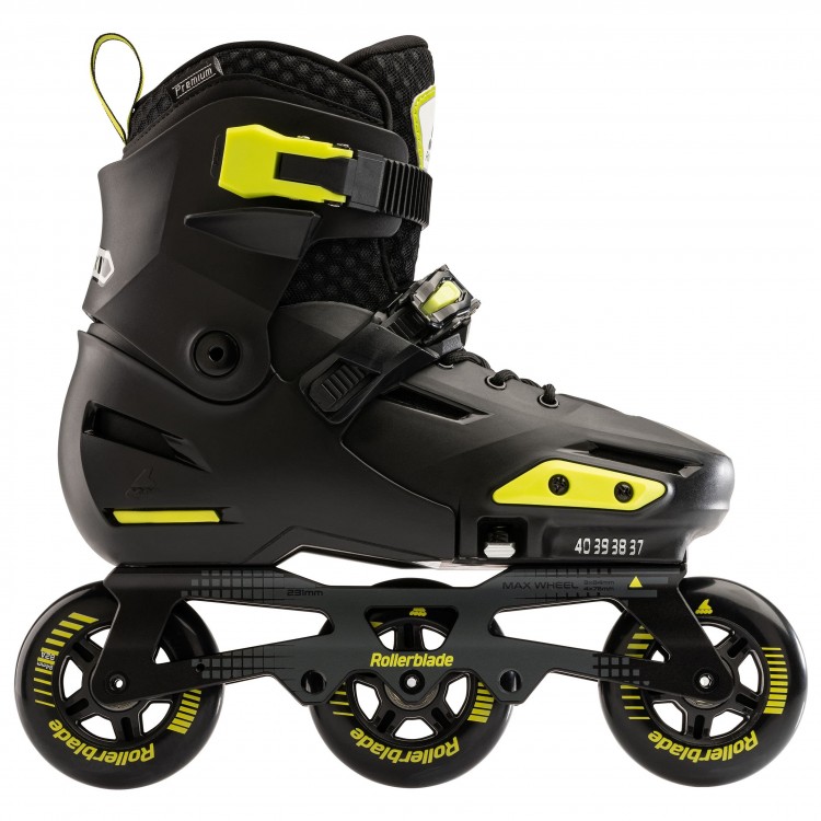 Ролики Rollerblade APEX Black Lime 2024, 07221400-1A1-29-32