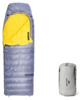 Спальник з натуральним пухом Naturehike CW700 CNK2450WS048, p-р L, жовто-сірий