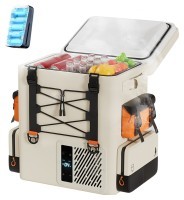 Акумуляторний холодильник-рюкзак Litheli 16л, живлення від павербанку (УМБ Litheli Power Bank 20000 mAh, 45 W в комплекті)