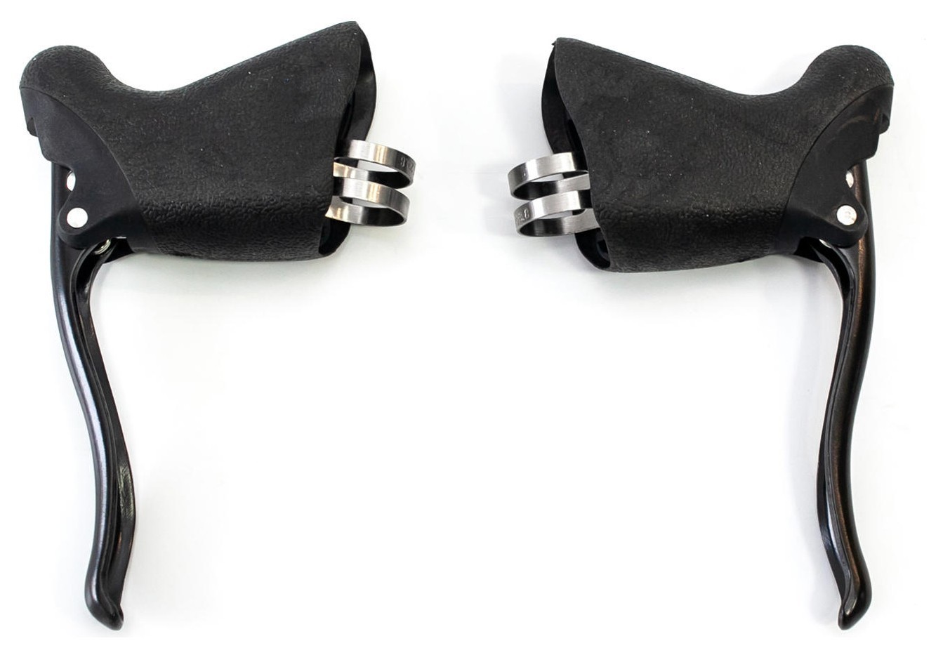 Ручки тормозные Пластик под 2 пальца Winzip 208DL черный для механического дискового тормоза или V-br, BRL-044