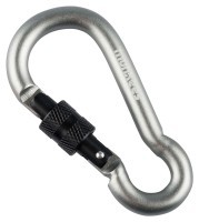 Munkees 3247 карабін Pear with Screw Lock 7 mm x 70 mm grey