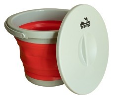 Ведро TRAMP складное силиконовое с крышкой 5л, Красный