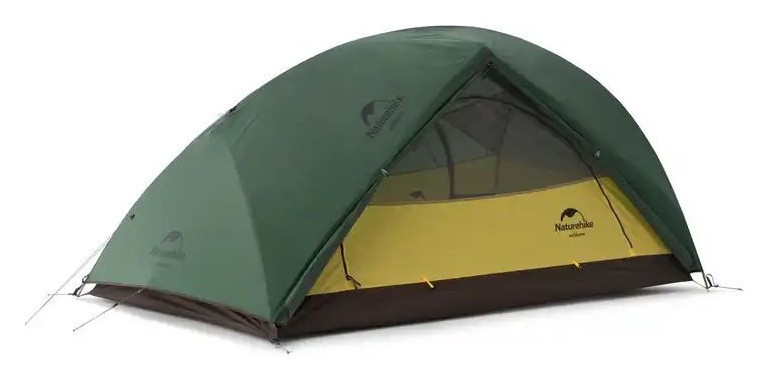Палатка сверхлегкая двухместная с футпринтом Naturehike Star-River 2 Updated NH17T012-T, 210T, темно-зеленый, FNR_6927595789049