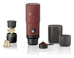 Портативна електрична еспресо-кавоварка Wacaco Pixapresso для меленої кави та капсул, червона