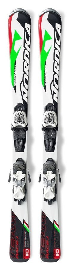 Ліжі для підлітків комплект Nordica TEAM J RACE FASTRAK+M 4.5 100см White/black (0A5172E1+0C3138 001), RCH_16317