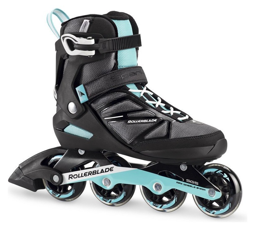 Роликові коньки для дорослих Rollerblade SPARK 80 ST W 36.5 (6US) 230мм Black/blue cyan (07741100 915), RCH_11196