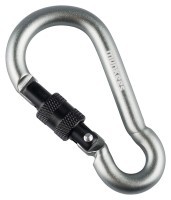 Munkees 3249 карабін Pear with Screw Lock 8 mm x 80 mm grey