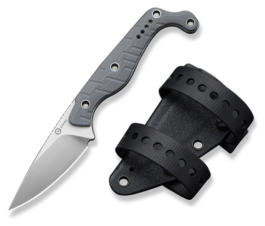 Ніж фіксований тактичний Civivi SOKN, (7.2 см) Nitro-V / G10 сірий, FNR_C22027-2