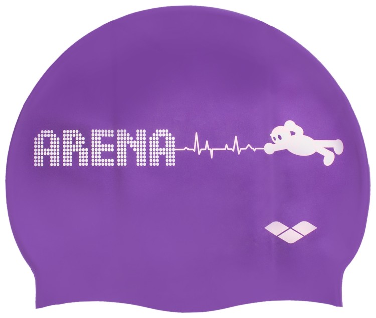 Шапочка для плавання дитяча ARENA KUN JUNIOR CAP AR-91552-90 (силікон), фіолетова, 5483591