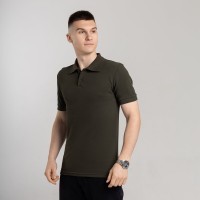 Хакі футболка поло весняна. Легке літнє чоловіче хакі поло Pobedov Royal