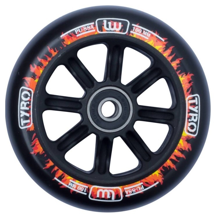 Колесо Longway Tyro Nylon Core 110mm Black Fire Flame, 1485071