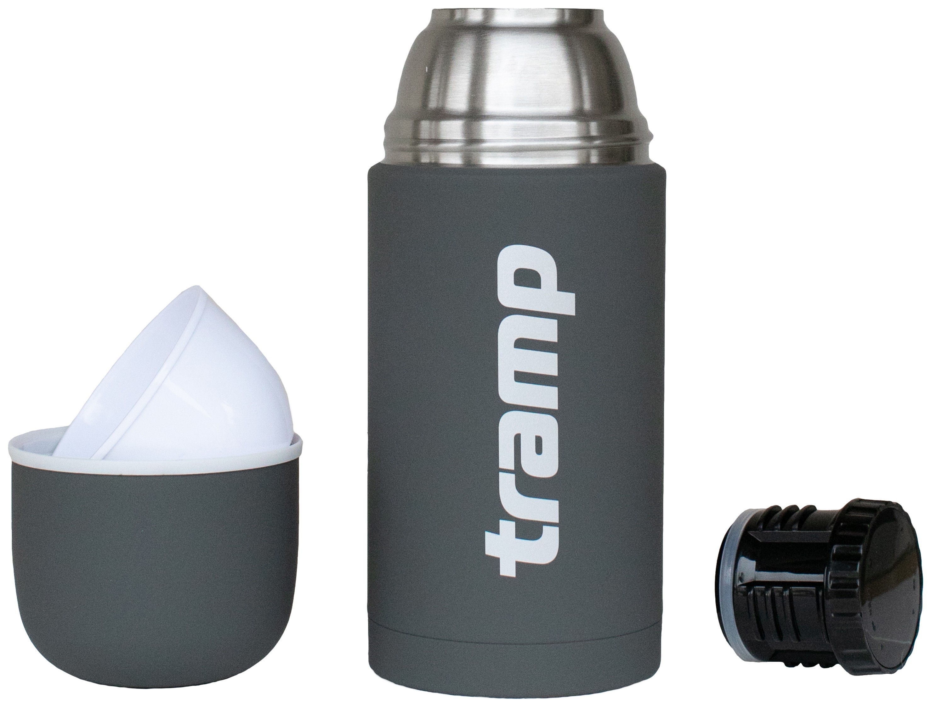 Термос TRAMP Soft Touch 0,75л, Сірий, 
