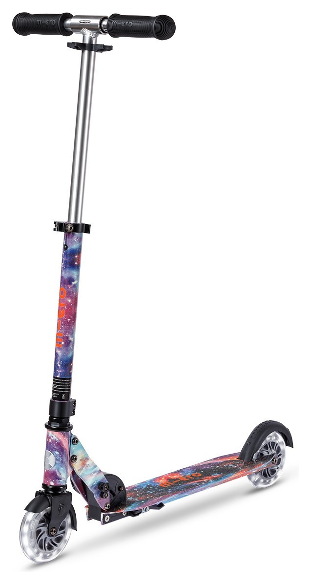 Самокат MICRO серії "Sprite Glow LED Art Collection" – КОСМОС (до 100 кг (kg), двоколісний, світло), SA0299