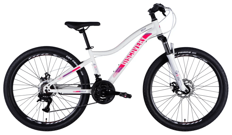 Велосипед ST 26" Discovery KELLY DD FR рама-14" бело-розовый 2025, OPS-DIS-26-628