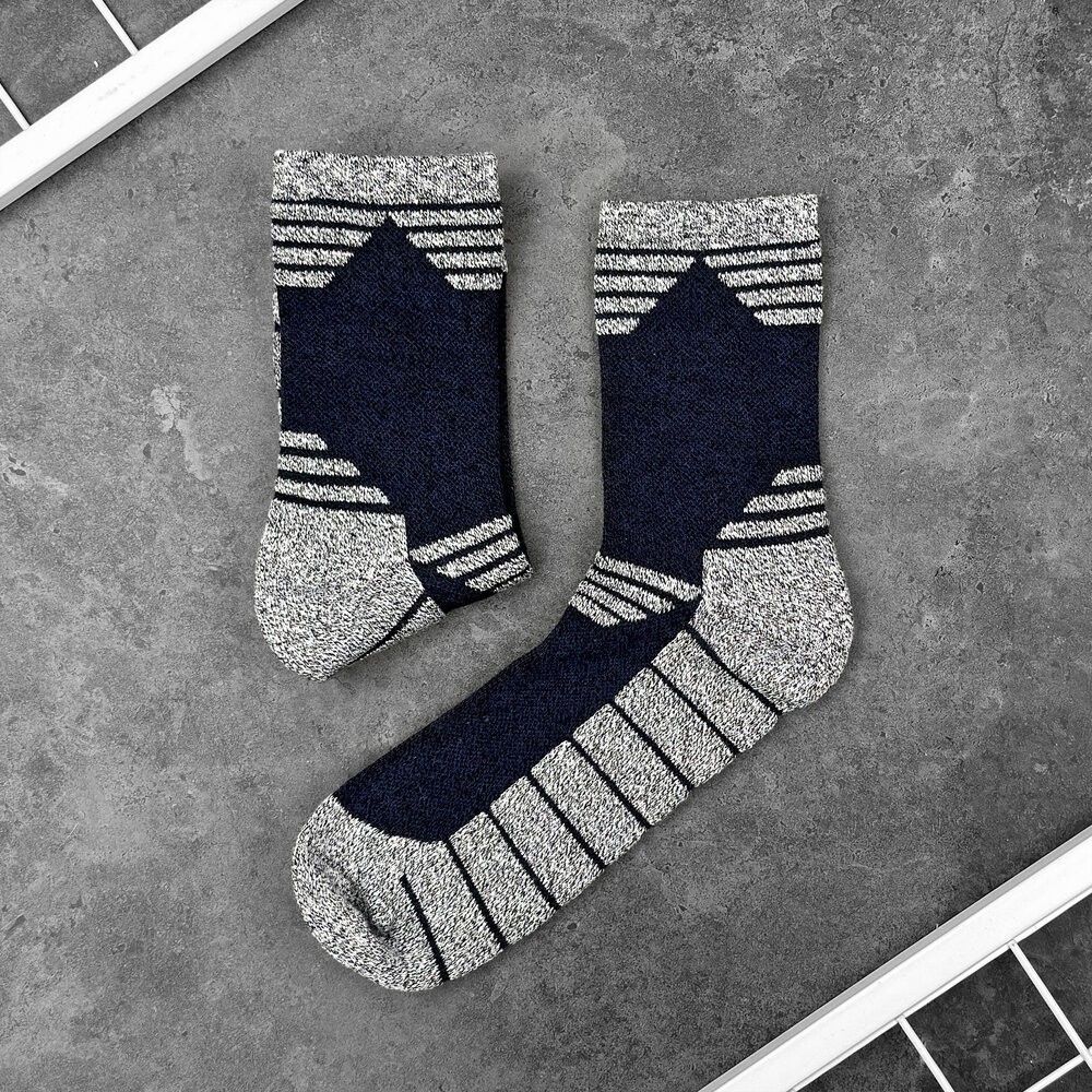 Сині з сірими вставками чоловіча шкарпетки спортивні Pobedov Heat, POB_00000006912