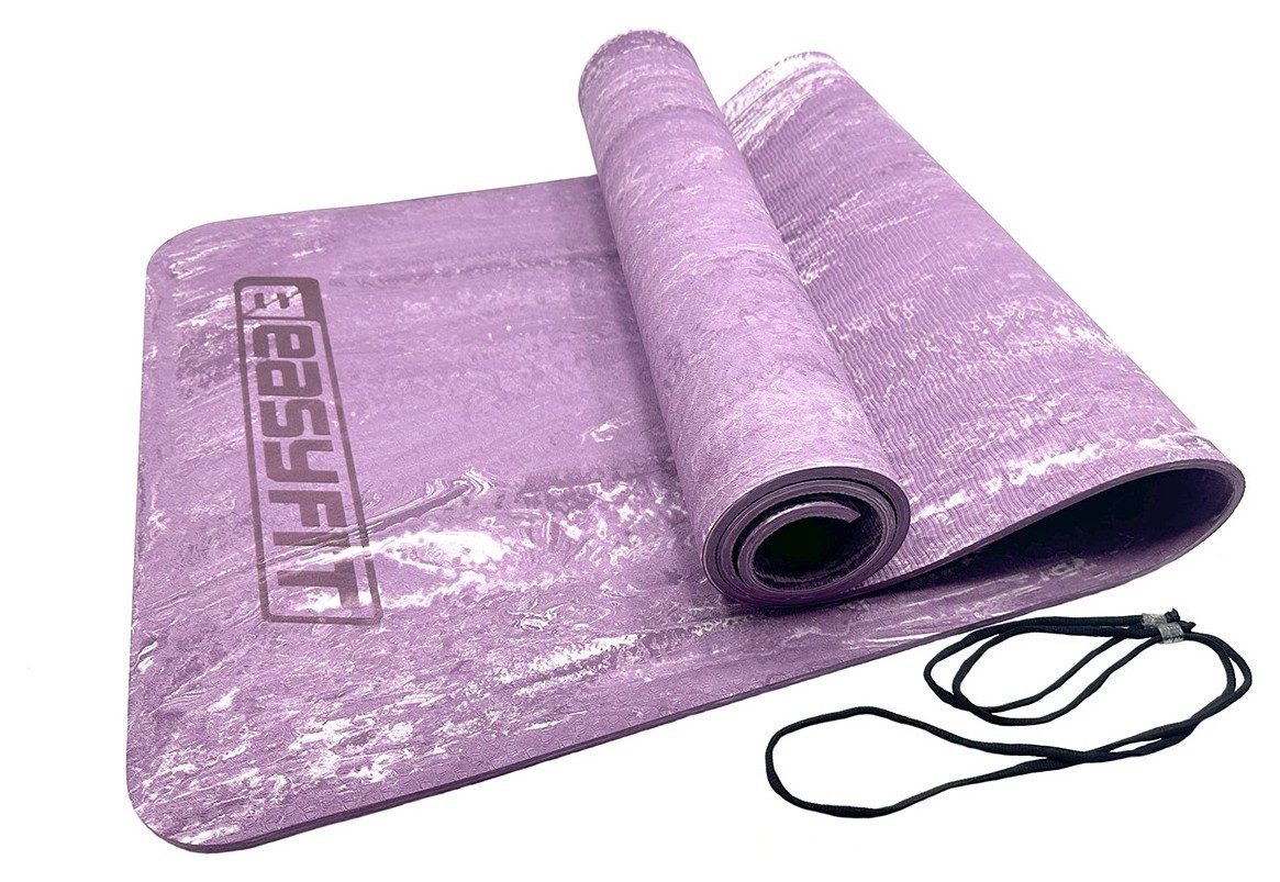 Коврик для йоги и фитнеса EasyFit PER Premium Mat 8 мм Фиолетовый, EFIT_EF-1930-1-V