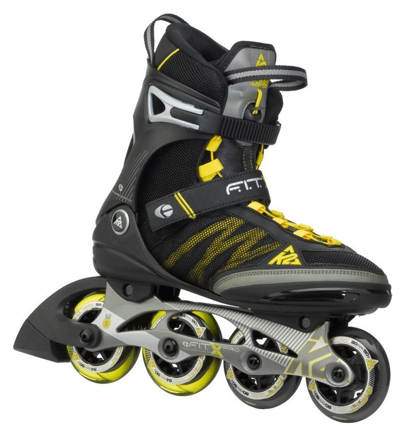 Роликові коньки для дорослих K2 FIT X PRO M 46 (12.0US) 300мм Black/yellow (3050002), RCH_22565